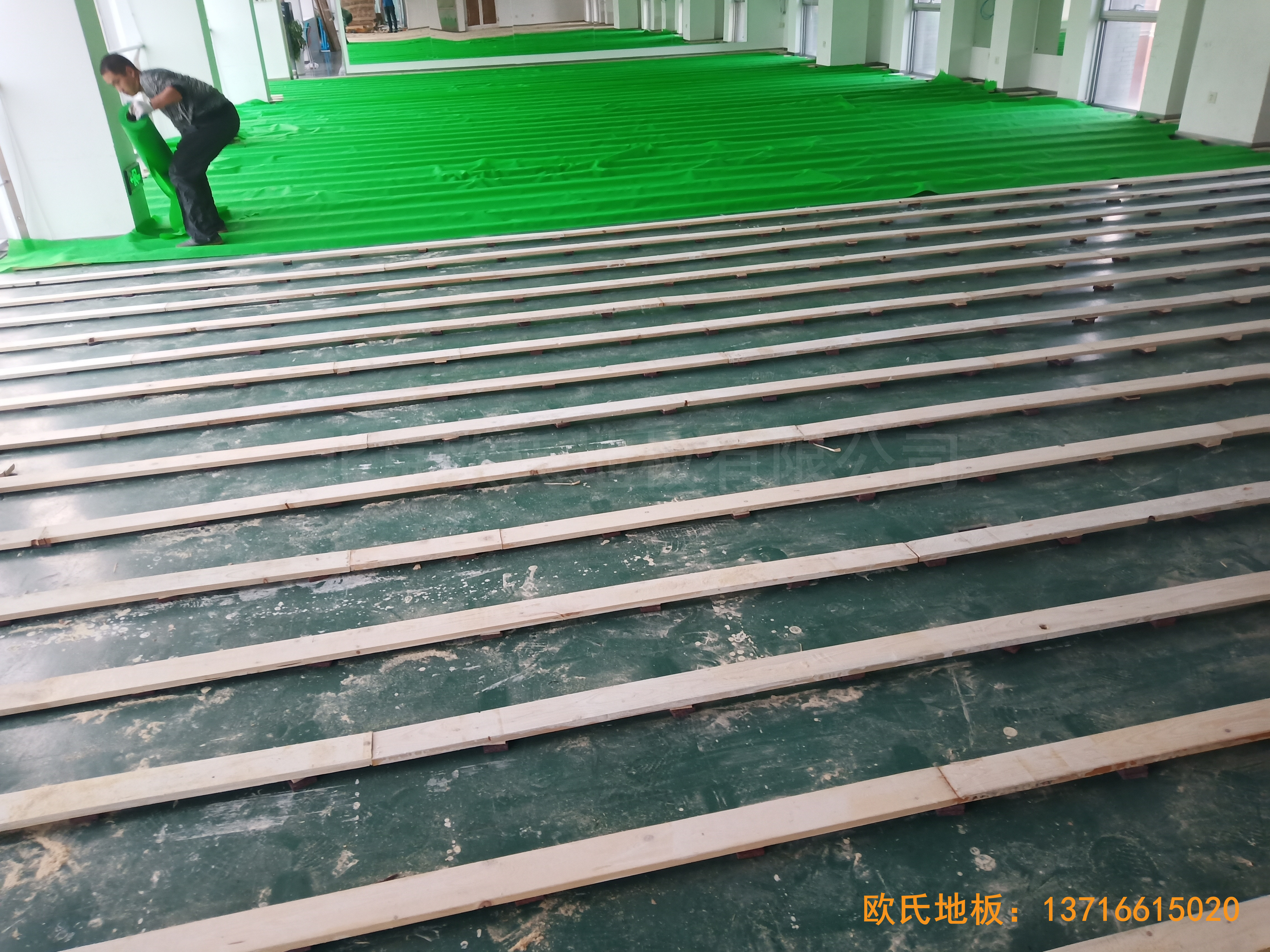 中國科學院技術研究所運動館運動木地板鋪設案例1